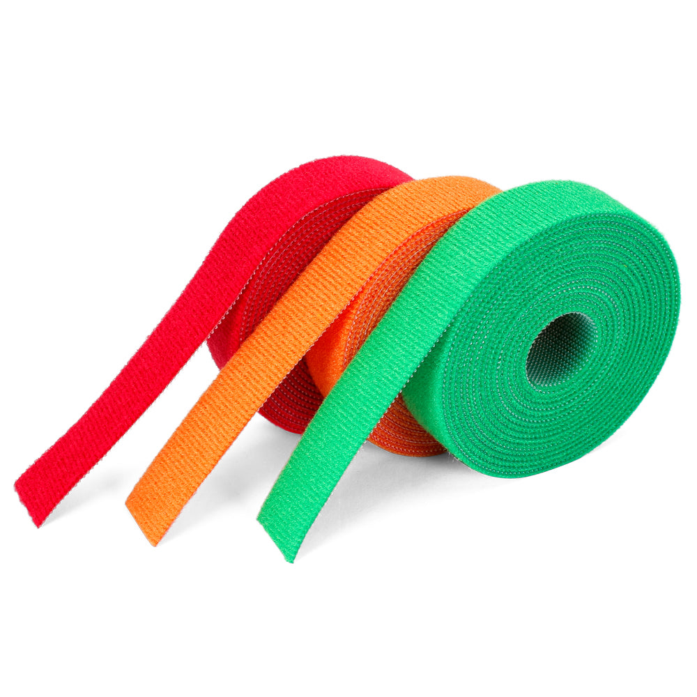 Back to back hook and loop cable tie