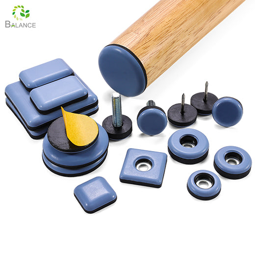 Screw On PTFE Furniture Slider Pads with Holes Heavy Duty Floor Protectors