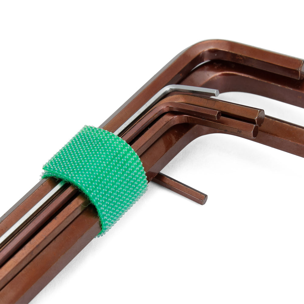 Back to back hook and loop cable tie