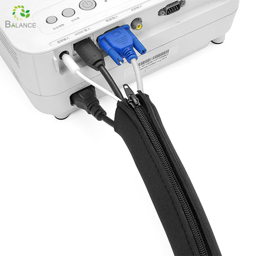 Heat Resistant Neoprene Cable Sleeve Wire Organizer Adjustable Hook Loop Wrap
