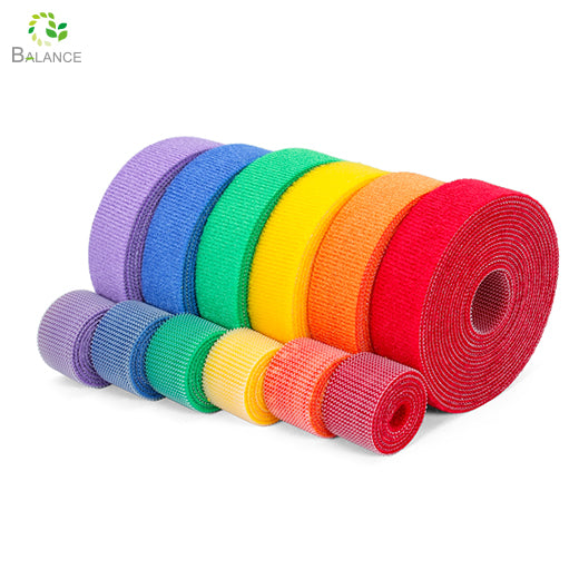 Wholesale Back to Back Hook Loop Tape Self Adhesive Roll Multicolor Cable Strap