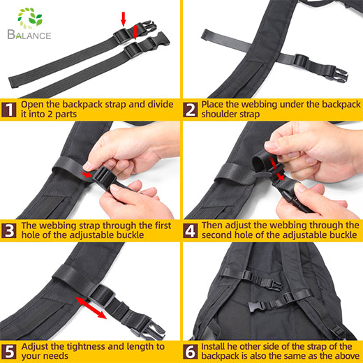 Wholesale Heavy Duty Backpack Sternum Strap Quick Release Buckle Adjustable
