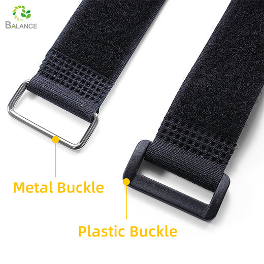 Adjustable Hook and Loop Straps with Buckle Clips Reusable Fastening Cable Ties