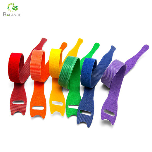 Back to Back Hook and Loop Cable Ties Reusable Colorful Wire Management Strips