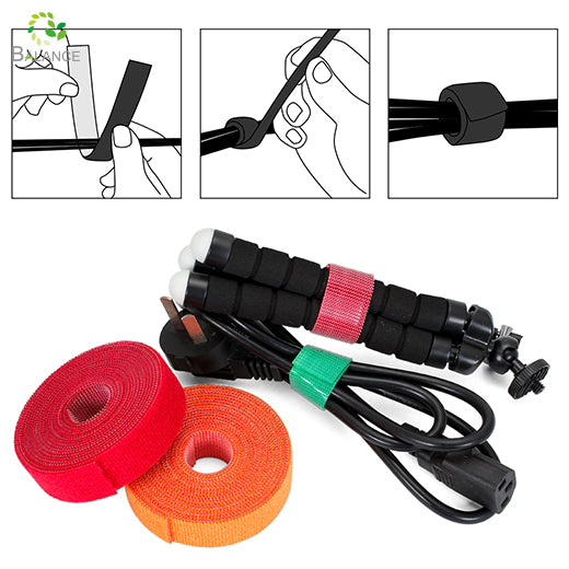 Wholesale Back to Back Hook Loop Tape Self Adhesive Roll Multicolor Cable Strap