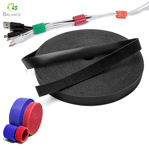 Wholesale Back to Back Hook Loop Tape Self Adhesive Roll Multicolor Cable Strap