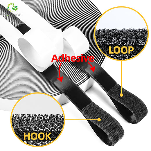 2 Inch Self Adhesive Hook Loop Tape Release Paper Strong Bonding Transparent