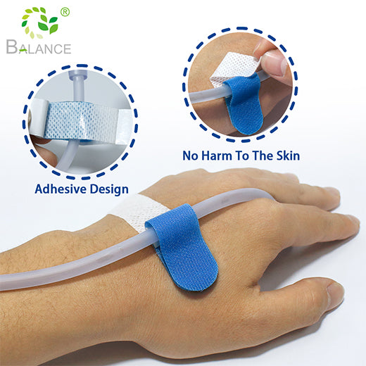 Medical Catheter Holder Sticker Secure Tube Adhesive Hypoallergenic Hook Loop