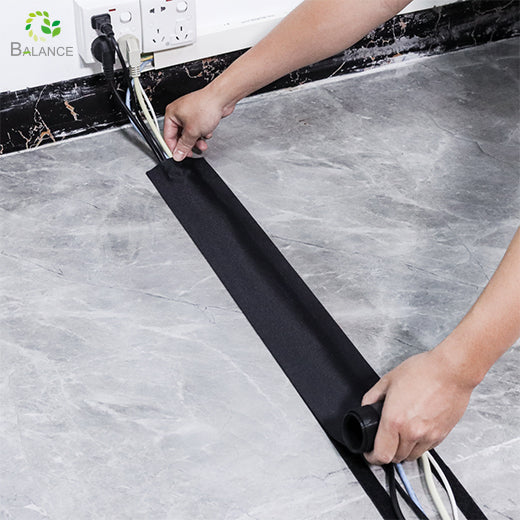 Floor Cable Cover Oxford Fabric Hide Protect Organize Wires Carpet Desk