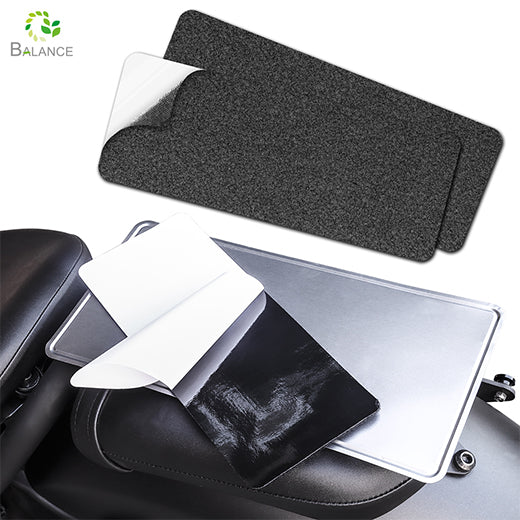 Motorcycle License Plate Adhesive Tape No Drill Mounting Universal Fit Secure Frameless Holder