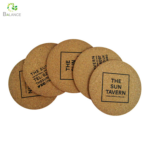 Premium Natural Cork Coaster Set with Holder Absorbent Drink Coasters