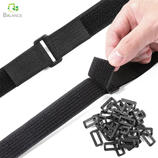 2 in 1 Hook and Loop Adjustable Cinch Straps With Plastic Buckles