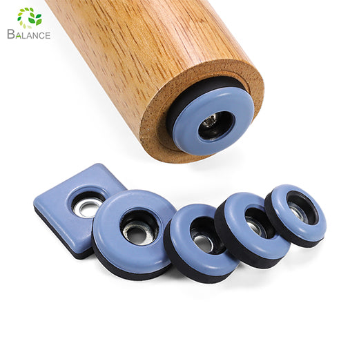 Screw On PTFE Furniture Slider Pads with Holes Heavy Duty Floor Protectors